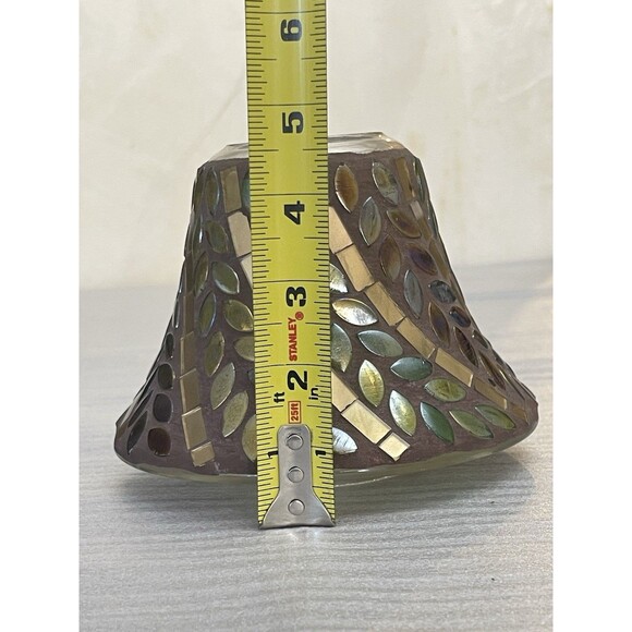 Yankee Candle Macintosh 22oz Large Jar W 4.5" Fall Color Mosaic Glass Topper - Picture 6 of 11